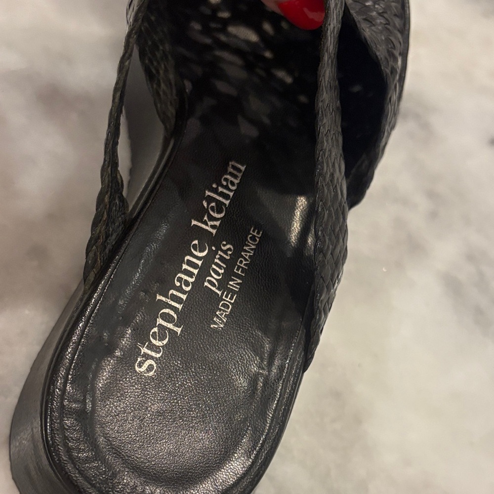 Stephane Kelian Black Platform Sandals - Picture 6 of 6